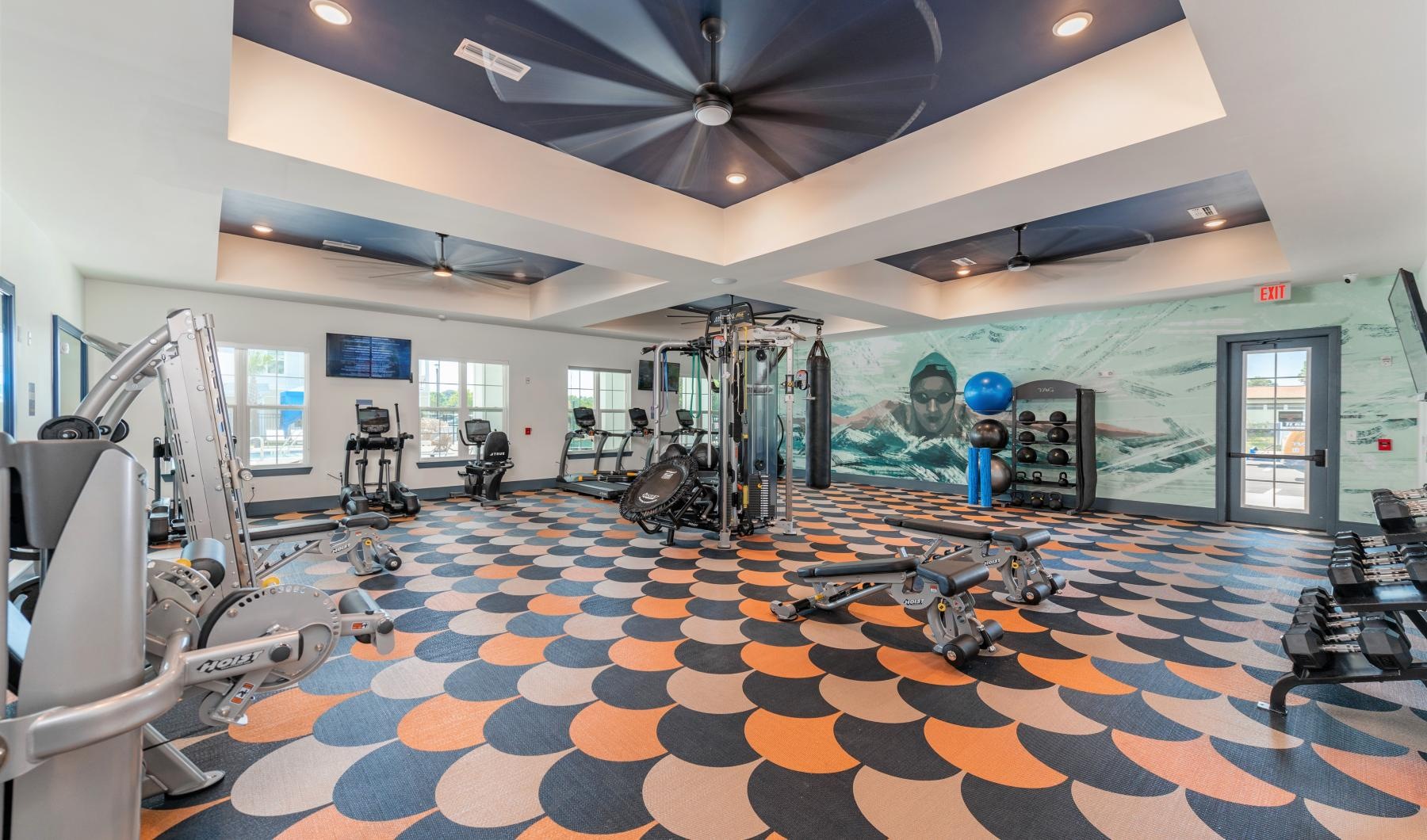 The essence of exceptional living a gym with exercise equipment